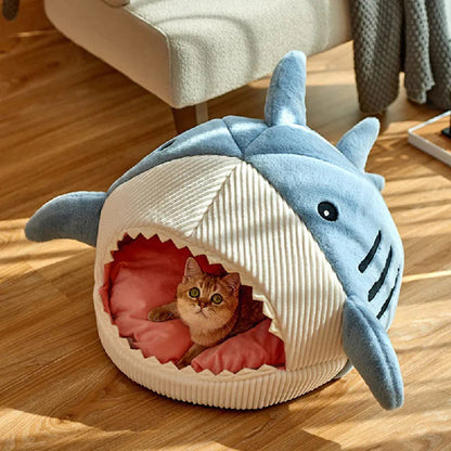 Luxury Plush Shark Pet Bed